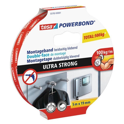 Taśma dwustronna Tesa Ultra Strong 5m x 19mm, biała