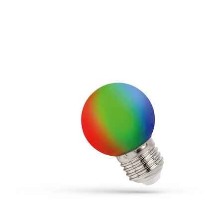 Żarówka Spectrum LED, P45, E27, 1 W, 10 lm, RGB