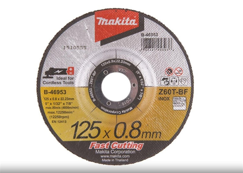 Nerūdijančio plieno Pjovimo diskas Makita, 125 x 0.8 mm