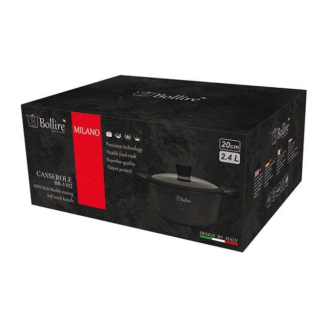 Puodas su dangčiu BOLLIRE MILANO BR-1102, Ø20 cm, 2,4 l