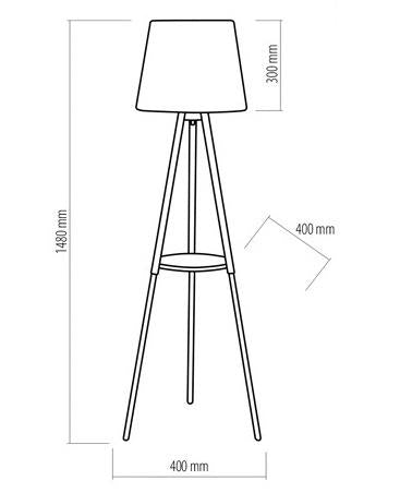 Lampa podłogowa TK LIGHTING VAIO 698, 60 W, E27