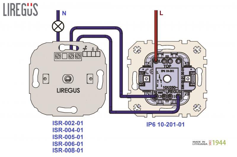 Šviesos reguliatorius LIREGUS EPSILON, šampano spalvos