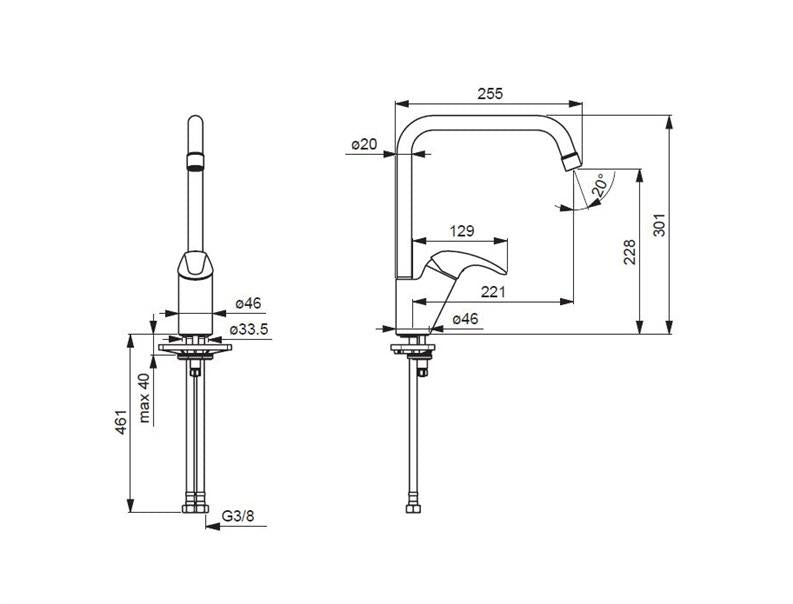 Bateria kuchenna Oras Polara 1438F