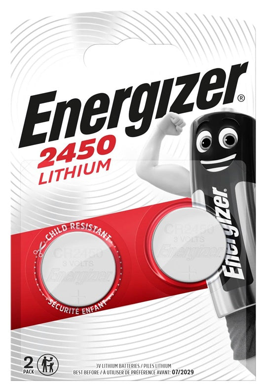 Elementai ENERGIZER CR2450, 3V, 2 vnt.