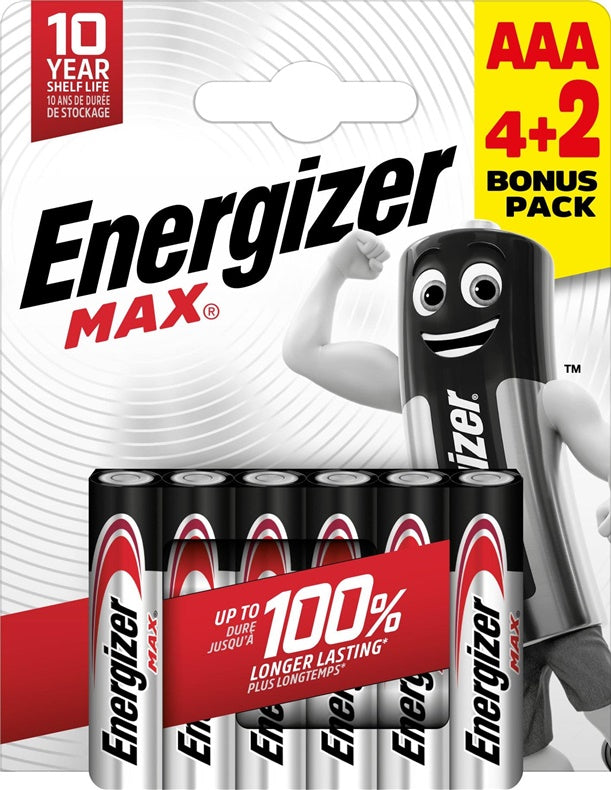 Elementai ENERGIZER AAA/LR03, 1,5V, 6 vnt.