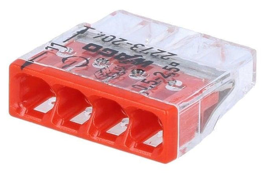 Laidų jungė Wago 2273-204/25,4 x 0,5-2,5 mm², 450 V, 25 vnt.
