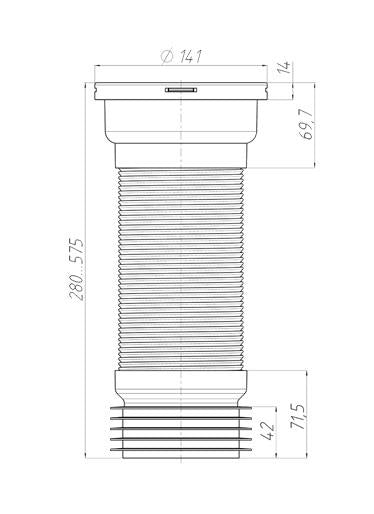 Unitazo mova Ani Plast K928, Ø 110/141 mm