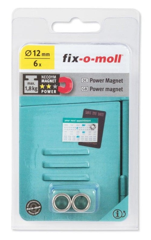 Magnetai Fix-O-Moll 3562809, 12 mm, 6 vnt.