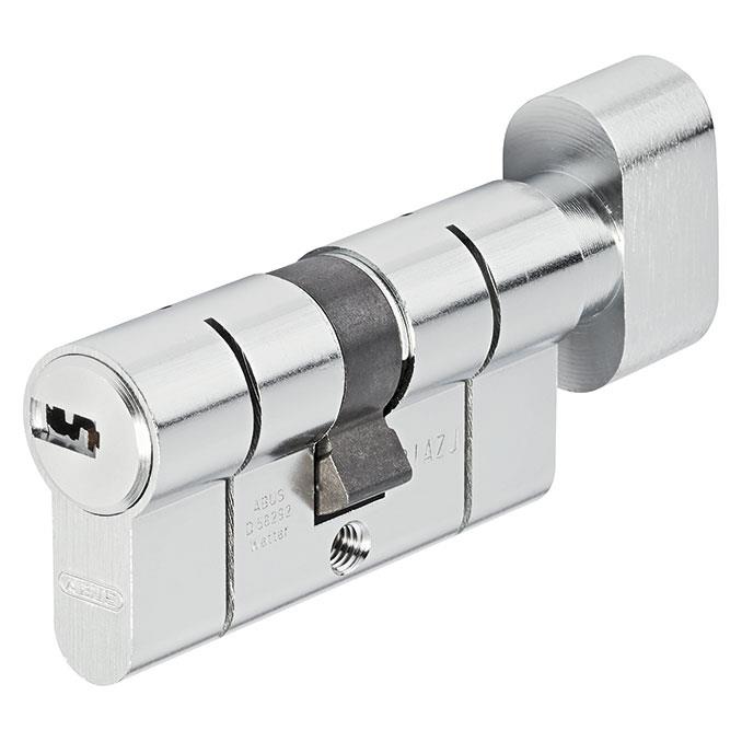 Spynos cilindras su užsuktuku Abus, 60 mm, nikeliuotas
