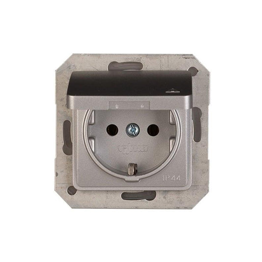 Gniazdo VILMA SL250, kolor metaliczny, IP44