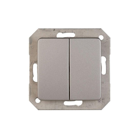 Włącznik VILMA SL250, 2-klawiszowy, metaliczny