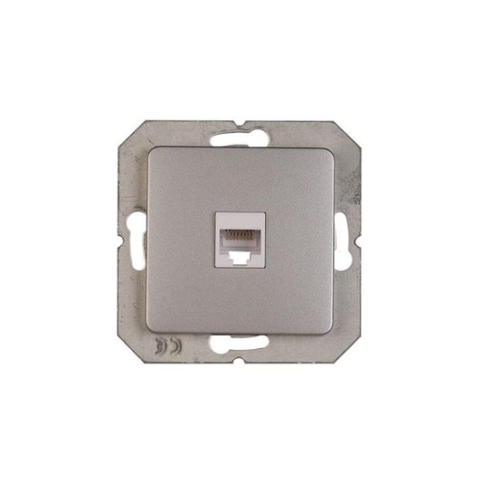 Gniazdo komputerowe VILMA SL250, kolor metaliczny