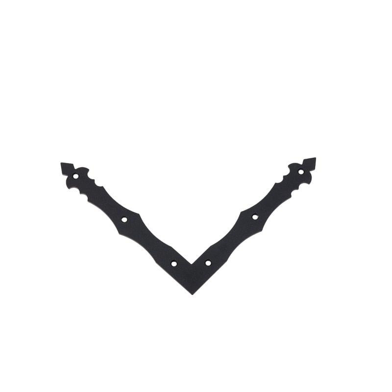 Narożnik ozdobny 3cm x 20cm malowany stop metali czarny