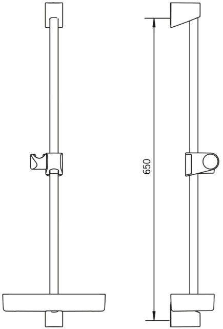 Oras Apollo 253150 Shower Bar 650mm