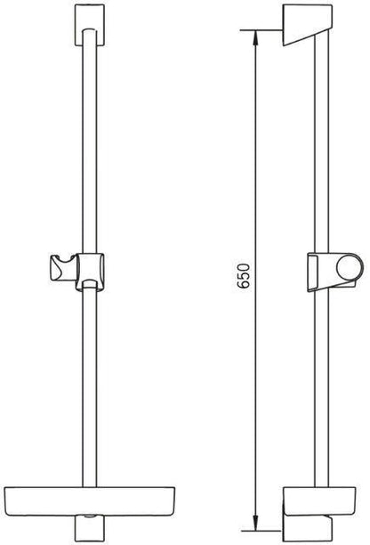 Oras Apollo 253150 Shower Bar 650mm