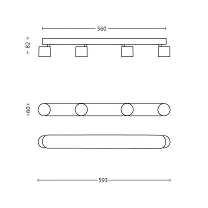 Reflektor PHILIPS STAR 562443116, 4 × 4,5 W, LED