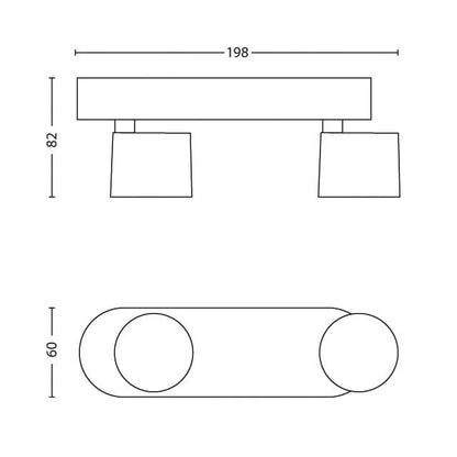 Reflektor PHILIPS STAR 562423116, 2 × 4,5 W, LED