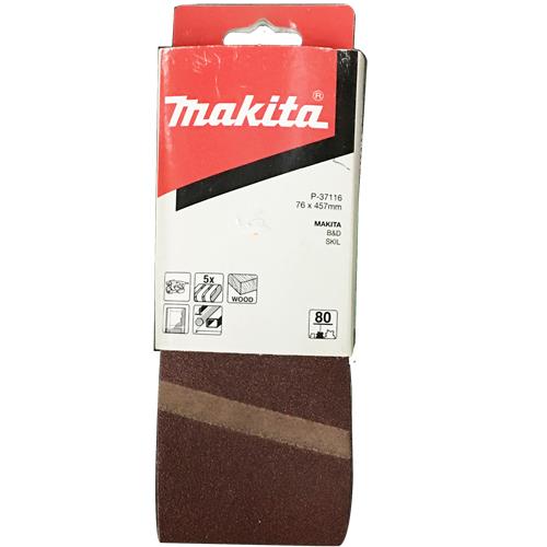 Taśma szlifierska Makita P-37116, nr 80, 457 x 76 mm, 5 szt.