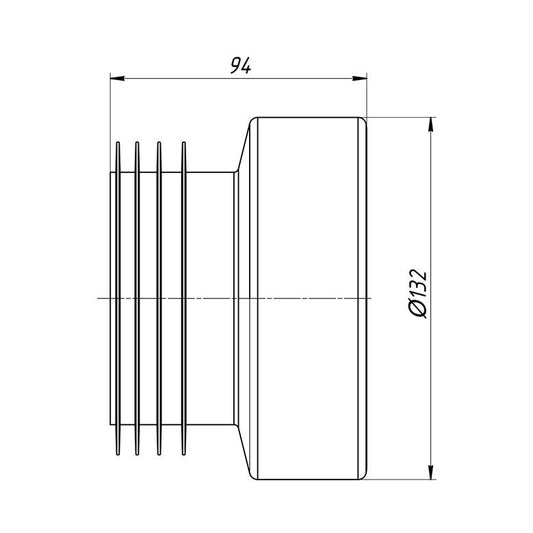 Unitazo mova Ani Plast W0210EU, Ø 132 mm, balta