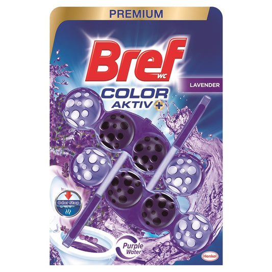 WC valiklis-gaiviklis BREF PURPLE AKTIV LAVENDER, 2×50 g
