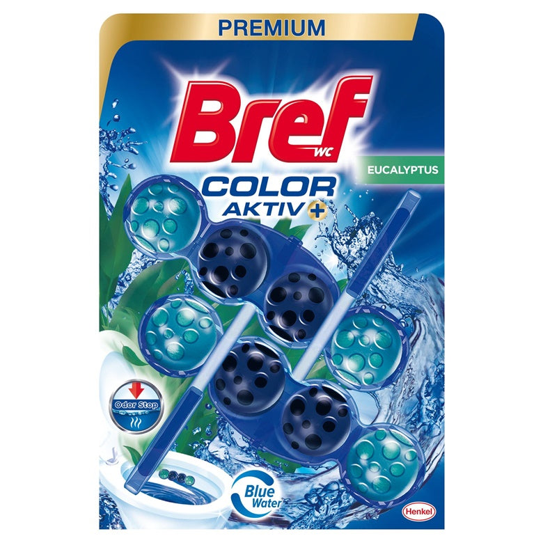 WC valiklis-gaiviklis BREF BLUE AKTIV EUCALYPTUS, 2×50 g