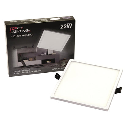 Oprawa wpuszczana Tope Split, 22W, 4000°K, LED, biała