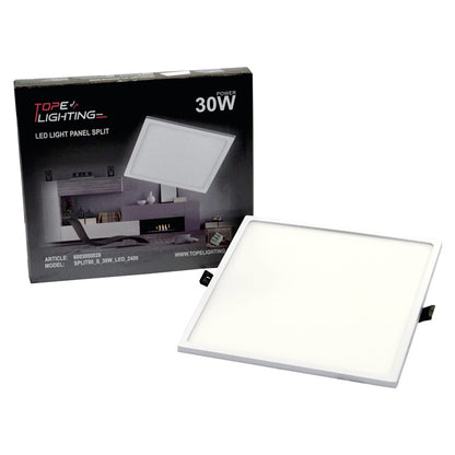 Wpuszczana oprawa oświetleniowa Tope Split, 30W, 4000°K, LED, biała