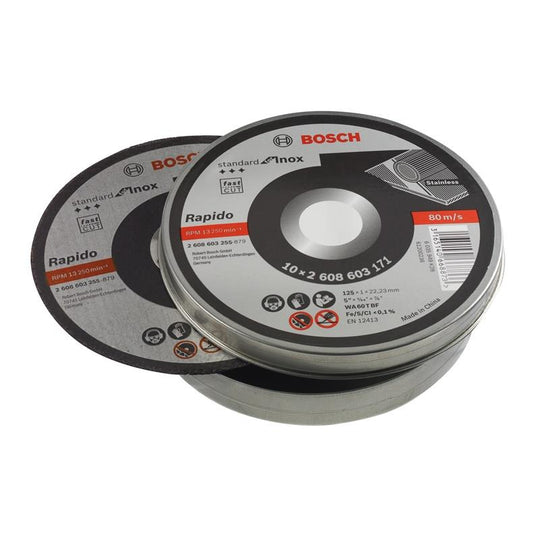 Tarcze tnące Bosch, 125 x 1 x 22.23 mm, 10 szt.
