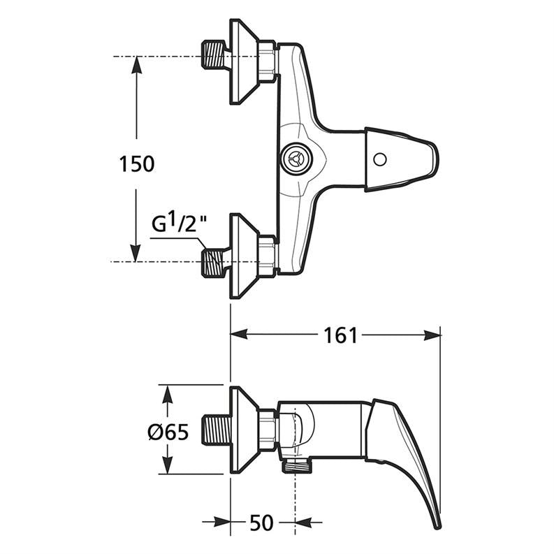 Bateria prysznicowa Jika Talas H3311N7