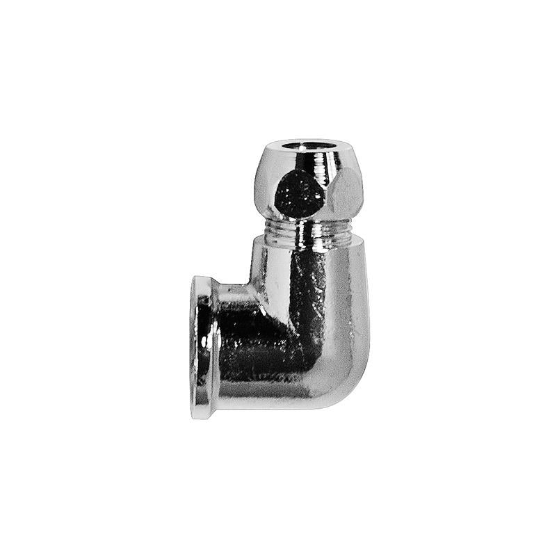 Alkūnė, 3/8"x3/8" vidinis ir išorinis sriegiai, su veržle