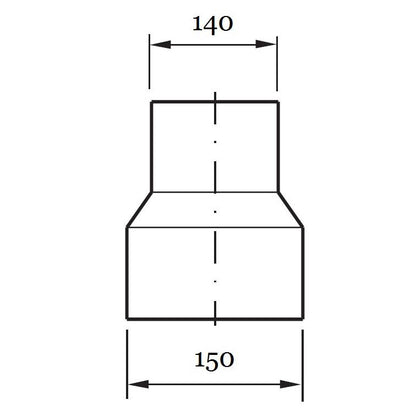 Dūmtraukio tarpmovė WADEX, 140/150 mm