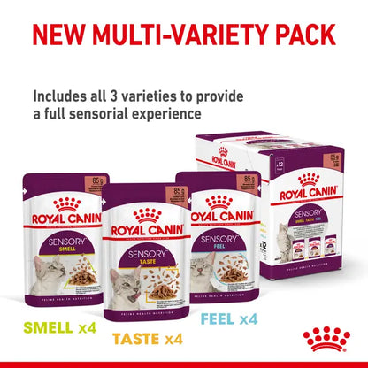 ROYAL CANIN SENSORY™ FEEL Morsels in Gravy - Drėgnas Pašaras Suaugusioms Katėms 12x85g