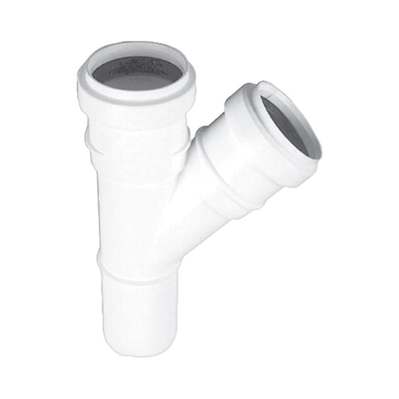 Vidaus kanalizacijos trišakis HTplus, Ø40/40 mm, 45°, baltas