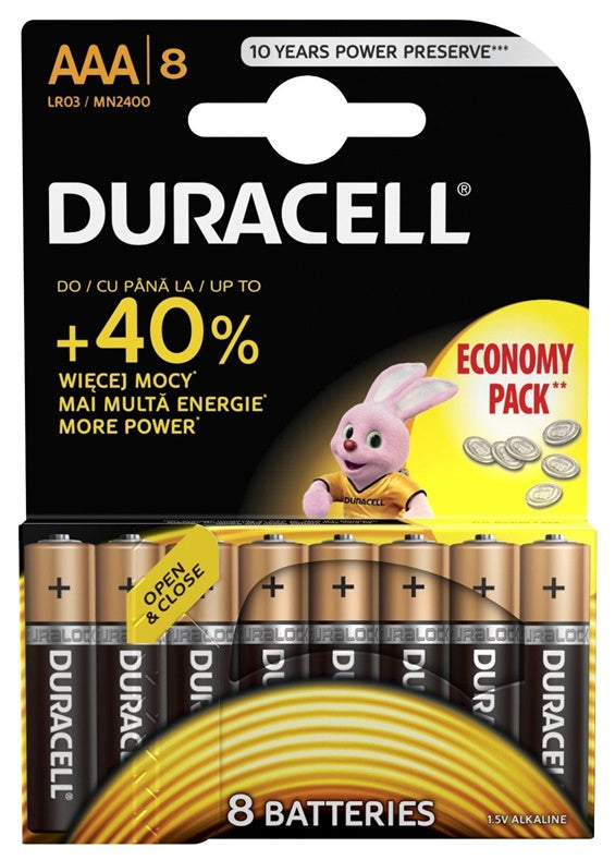 Baterie DURACELL AAA/LR03, 1,5V, 8 szt.