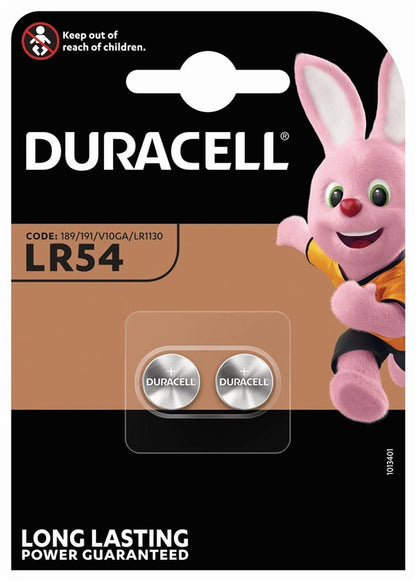 Baterie alkaliczne DURACELL LR54, 1,5V, 2 szt.