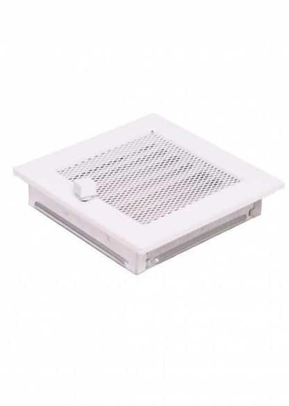 Židinio grotelės HEARTH 170x170mm, (baltos su žaliuzėmis)