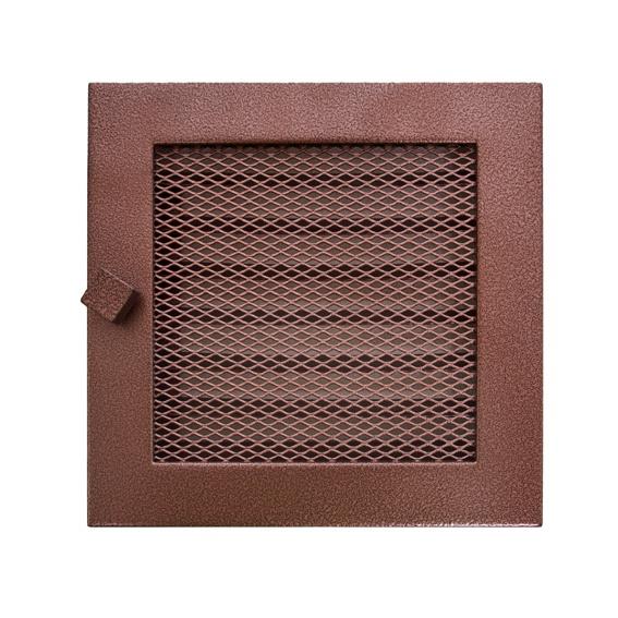 Grotelės židiniui HEARTH, vario spalvos, 170 x 170 mm