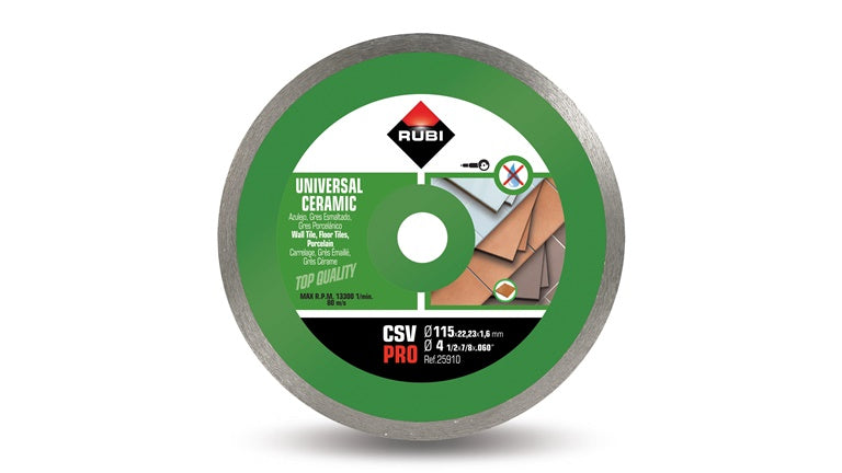 Deimantinis ištisinis  diskas Rubi Pro 125x22.23x1.7mm