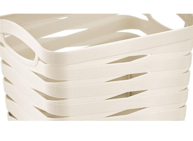Kosz Ribbon M-094, 1.5 l, plastik, kremowy