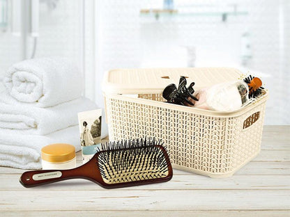 Pojemnik z pokrywką Knit M-066, 6 l, tworzywo sztuczne, biały
