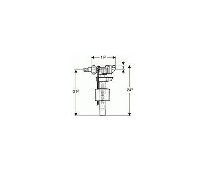Mechanizm napełniający Geberit 136.723.00.3, 3/8"