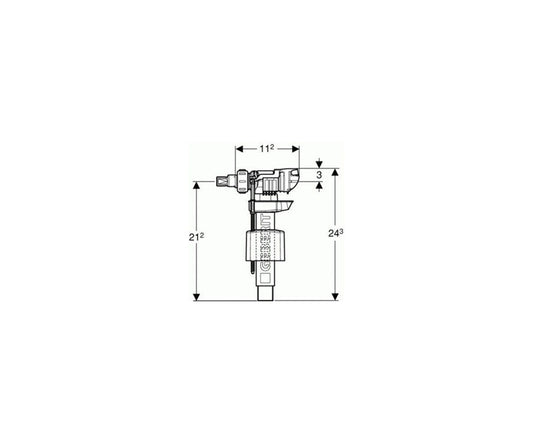 Mechanizm napełniający Geberit 136.723.00.3, 3/8"