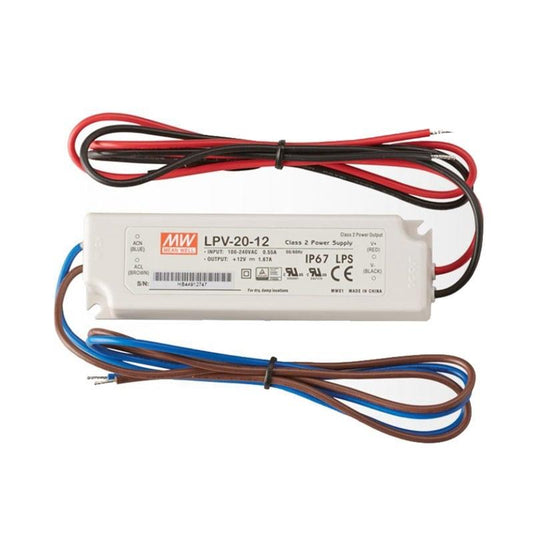 Maitinimo šaltinis Mean Well LED, 1.67 A, 20W, 12V, IP67
