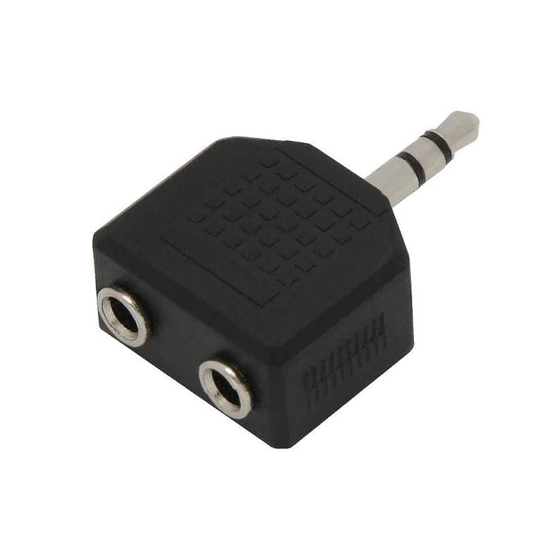 Adapteris BLOW 3.5mm M, 2x3.5mm F, juodas 91-217