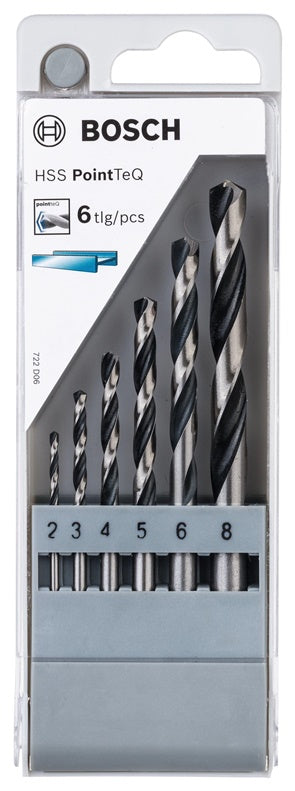 Metalo grąžtų komplektas Bosch, 2-8 mm, 6 vnt