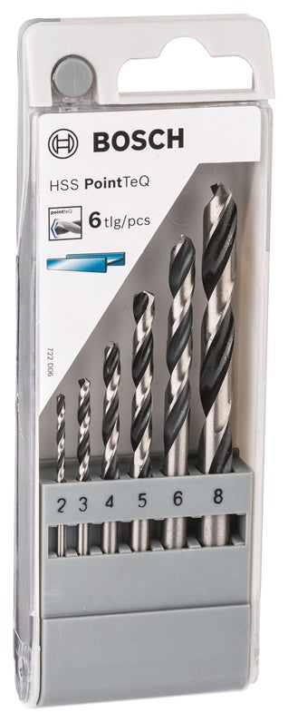 Metalo grąžtų komplektas Bosch, 2-8 mm, 6 vnt