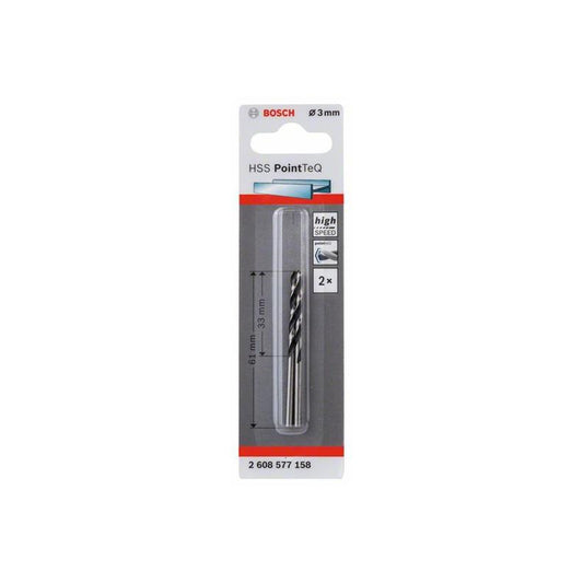 Wiertło do metalu Bosch Pointteq, 3x61 mm, 2 szt.