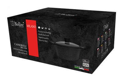 Puodas su dangčiu BOLLIRE MILANO BR-1104, Ø26 cm, 5,2 l