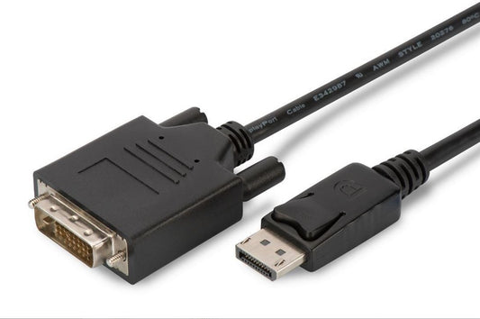 Kabelis MICRO_CONNEC Display port M, DVI M, 2m, juodas