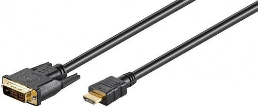 Kabelis MICRO_CONNEC HDMI M, DVI M, 2m, juodas HDM191812